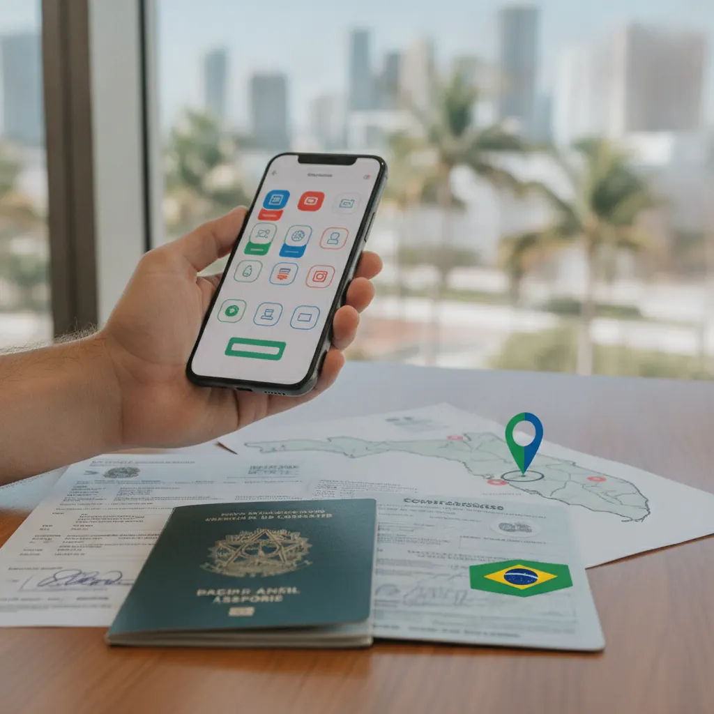 Como Agendar o Consulado Brasileiro em Miami pelo Celular