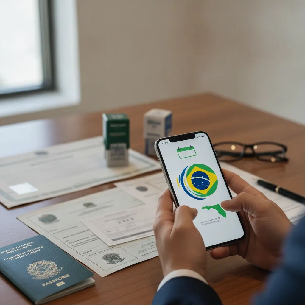 Como Agendar o Consulado Brasileiro em Miami pelo Celular
